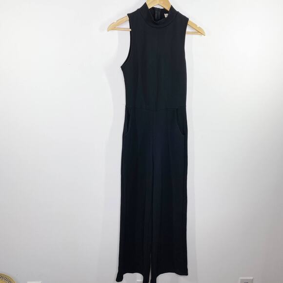 Caution to the Wind Black Mock Neck Sleeveless Jumpsuit Women's Size Small S - Picture 1 of 8